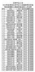 玉树市总工会2020年拟享受北京市总工会援助帮扶资金帮扶困难职工救助资金发放人员名单公示